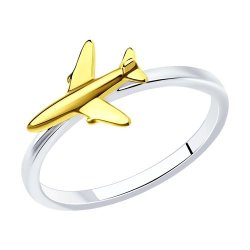 Кольцо из золочёного серебра (Арт.94013243)