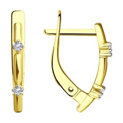 Серьги из желтого золота с фианитами (Арт.53-120-01506-1)