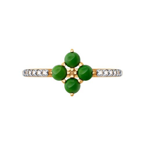 Кольцо золотое пробы 585 с бирюзой (Арт.717133)