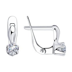 Серьги из серебра с фианитами (Арт.94020399)