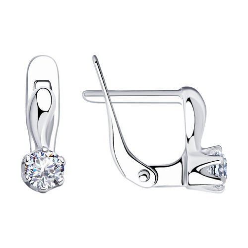 Серьги из серебра с фианитами (Арт.94020399)
