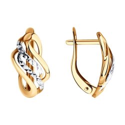 Серьги из золота с алмазной гранью (Арт.026858)