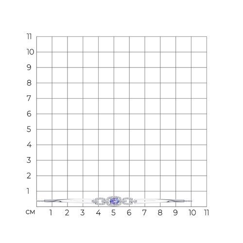 Браслет из белого золота с бриллиантами и танзанитом «Танцевующий Сириус» Соколов (арт.6054020)
