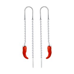 Серьги из серебра с эмалью (Арт.94023358)