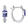 Серьги из белого золота с бриллиантами и танзанитами (Арт.6024282-3)