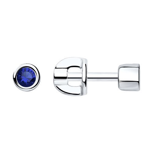 Серьги из серебра с фианитами (Арт.94024803)