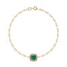 Браслет золотой пробы 585 с изумрудом гидротермальным (Арт.75-00019)