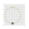 Браслет золотой пробы 585 с изумрудом гидротермальным (Арт.75-00019)