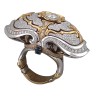 Кольцо золото с бриллиантами и сапфирами «Royal Unique» Estet (арт.01К685902L-1)