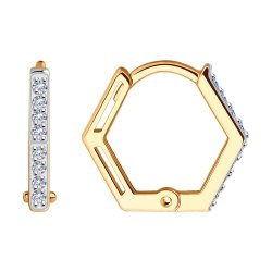 Серьги из золота с фианитами (Арт.029885)
