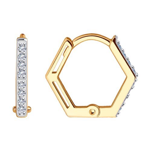 Серьги из золота с фианитами (Арт.029885)