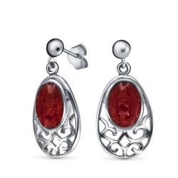 Серьги Серебряные крылья (Арт.020003-40-257_korallpr_50)