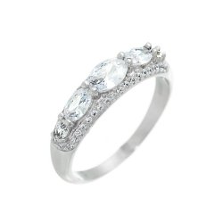 Кольцо из серебра с куб. цирконием (Арт.cz-r00890-x-w-x-x-w)