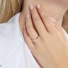 Помолвочное кольцо из белого золота с бриллиантом (Арт.1011496)
