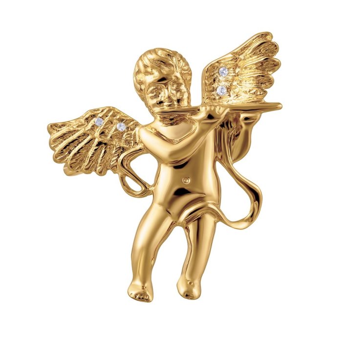 Брошь из золота с бриллиантом (Арт.aap-2441_yg)