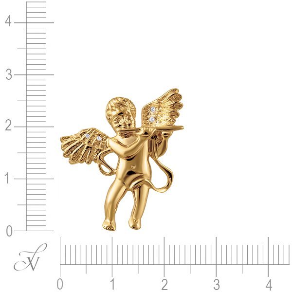 Брошь из золота с бриллиантом (Арт.aap-2441_yg)