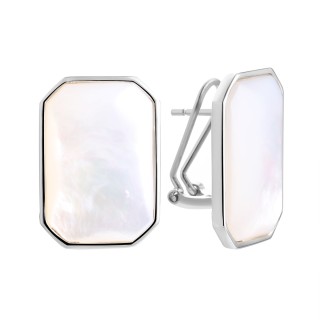 Серьги серебряные с жемчугом «Gravity Shine» Fresh Jewelry (арт.PI-E04250-X-W-PN-X-X)