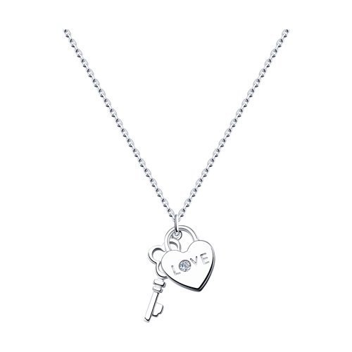 Колье из серебра с фианитом (Арт.94070361)