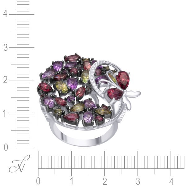 Кольцо из белого золота с бриллиантом (Арт.ar37294-55_ko_mc_wg)