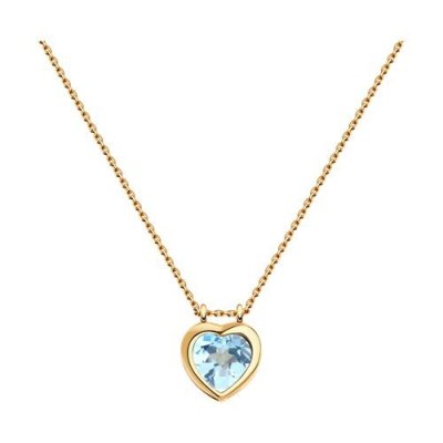 Колье золотое с топазом «Небесное Сердце» Соколов (арт.770373)
