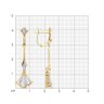 Серьги из золота с бриллиантами и перламутром (Арт.1021758)