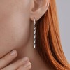 Серьги из серебра с фианитами «Спираль блеска» SOKOLOV (арт.94-121-02187-1)