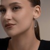Серьги из серебра с родиевым покрытием «Капля света» Соколов (арт.94-123-00120-1)