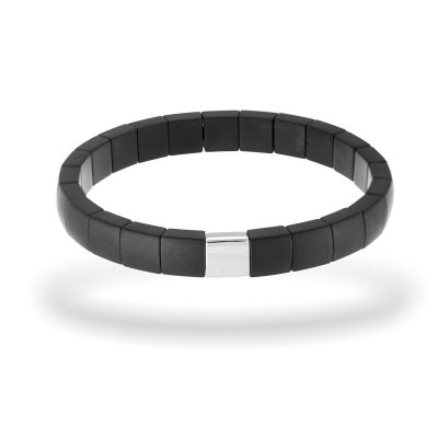 Серебряный браслет с керамикой Fresh Jewelry (арт. TM-B1382-1-B-W-X-X-X)