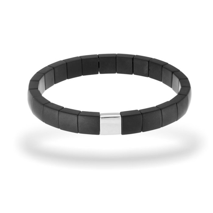 Серебряный браслет с керамикой Fresh Jewelry (арт. TM-B1382-1-B-W-X-X-X)