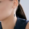 Серьги серебряные с гематитом «Ночная геометрия» SOKOLOV (арт.94-321-00036-1)