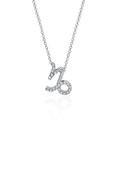Ожерелье с бриллиантами «Козерог Elegance» из белого золота Estet (арт.01Л622132)