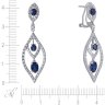 Серьги из белого золота с бриллиантом и сапфиром (Арт.kr2113ce-w_s_sa_wg)