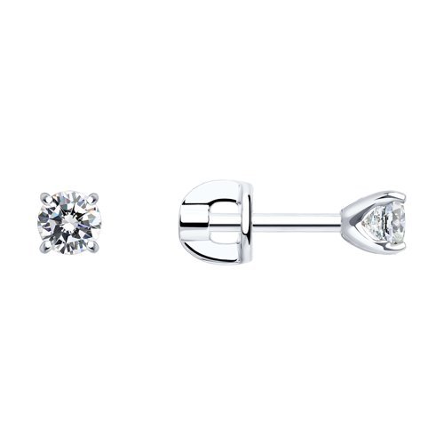 Серьги из белого золота с бриллиантами (Арт.9020026-66)