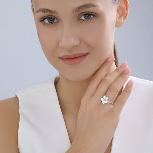 Кольцо из серебра с эмалью (Арт.94014638)