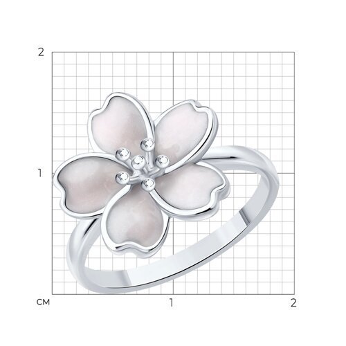 Кольцо из серебра с эмалью (Арт.94014638)