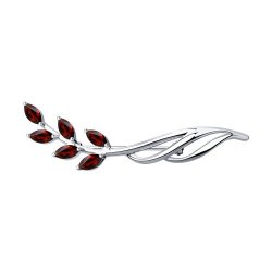 Брошь из серебра с гранатами (Арт.92040045)