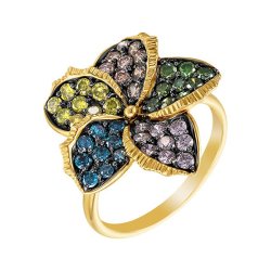 Кольцо из золота с бриллиантом (Арт.r15597d-9_dc_yg)