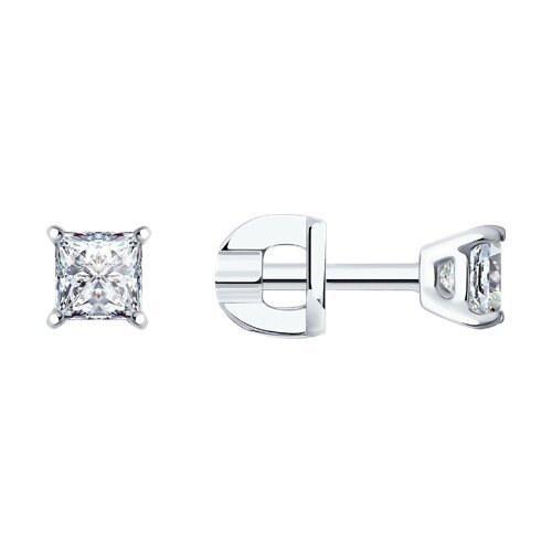 Серьги из белого золота с бриллиантами (Арт.1022272-3)
