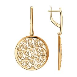 Серьги из золоченого серебра (Арт.93-121-00662-1)