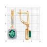 Серьги из золота с бриллиантами и изумрудами (Арт.3020333)