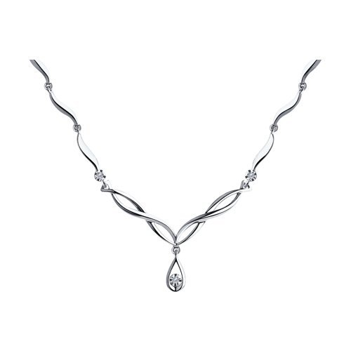 Колье из белого золота с бриллиантами (Арт.1070093)