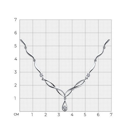 Колье из белого золота с бриллиантами (Арт.1070093)