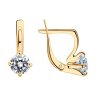 Серьги из золочёного серебра с фианитами (Арт.93020048)