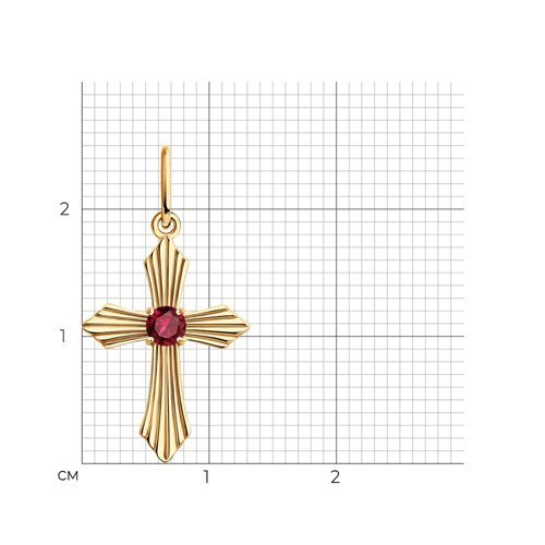 Подвеска из золота с рубином (Арт.4030202)