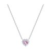 Колье из серебра с фианитом «Розовое Сердце» Соколов (арт.9407-1280-91)