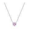 Колье из серебра с фианитом «Розовое Сердце» Соколов (арт.9407-1280-91)