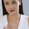 Колье из серебра с фианитом «Розовое Сердце» Соколов (арт.9407-1280-91)