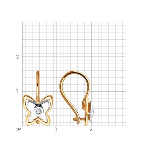 Серьги из золота с фианитами (Арт.51-120-02046-1)