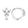 Серьги из серебра с фианитами (Арт.94026042)