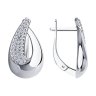 Серьги из серебра с фианитами (Арт.94-120-00729-1)
